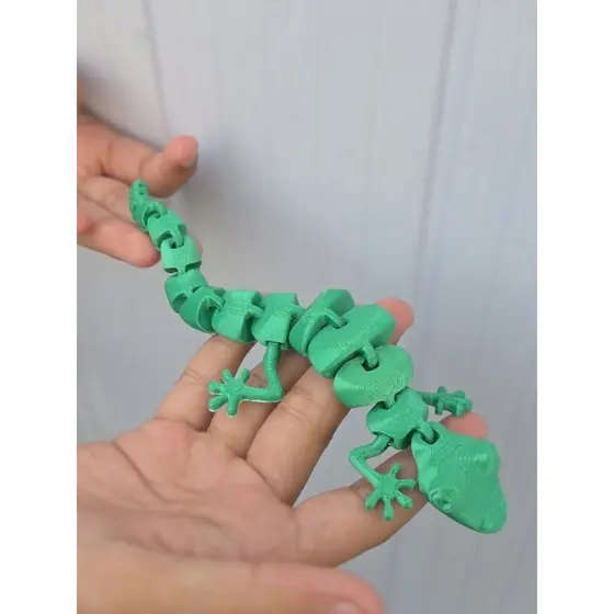 Lagarto Articulado 3D - Réptil Decorativo E Objeto Sensorial Anti-Estresse