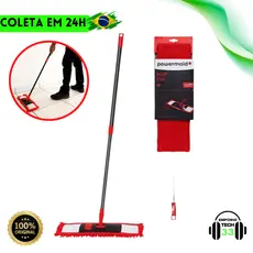 Mop Flat Chenile com Cabo Telescópico Vassoura Rodo Esfregão Com Pano 100% Microfibra Original