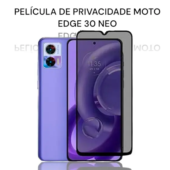 Película Vidro 3D Privacidade Para Moto Edge 30 Neo 5G