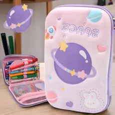 Estojo De Lápis Modelo Grande De EVA Personalizado com desenhos 3D (Alto Relevo)  Volta ás Aulas Masculino e Feminino