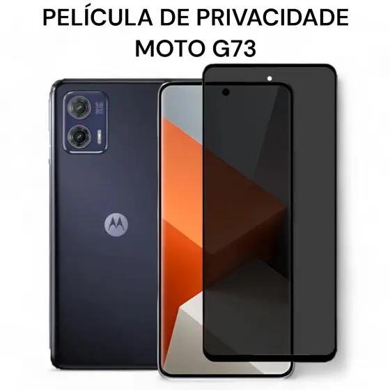 Película de Privacidade de Vidro 3D Para Moto G73