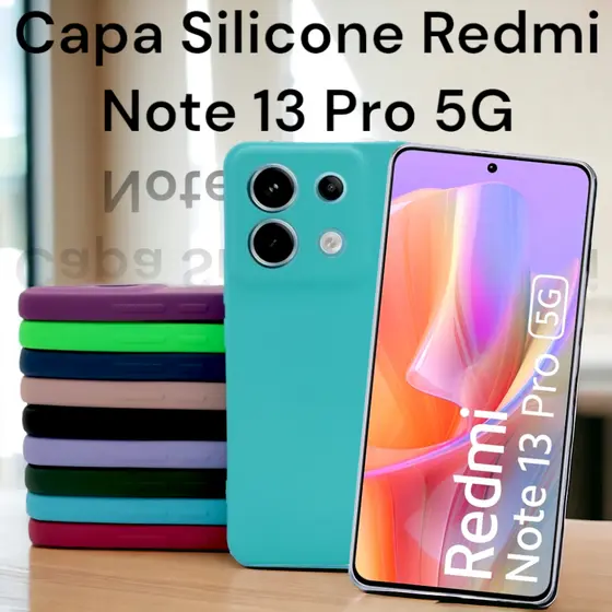 Capa Capinha Silicone Aveludada Para XM Redmi Note 13 Pro 5G