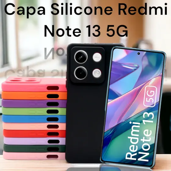 Capa Capinha Silicone Aveludada Para XM Redmi Note 13 5G