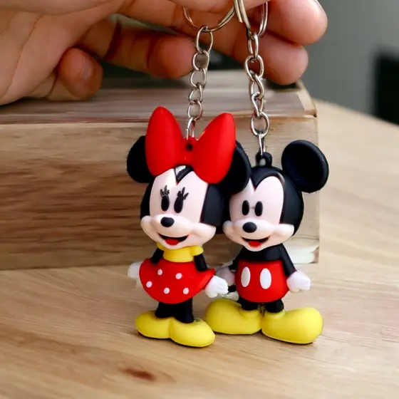 Chaveiro Borracha diversos personagens Mickey Minney Hello Kitty
