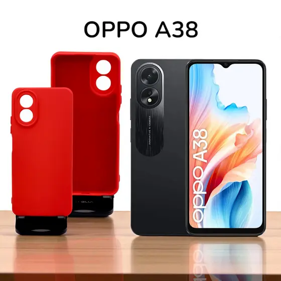 Capa Silicone Com Proteção De Câmera Para Oppo A38