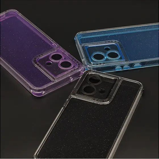 Capa Anti-impacto Colorida C/brilho Para Moto EDGE 40 NEO.