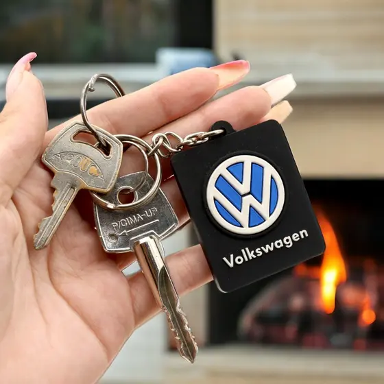 Chaveiro de Borracha de Logo Marca de Carros