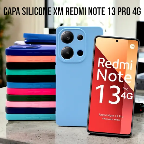 Capa De Silicone Interior Aveludada XM Redmi Note 13 Pro 4G