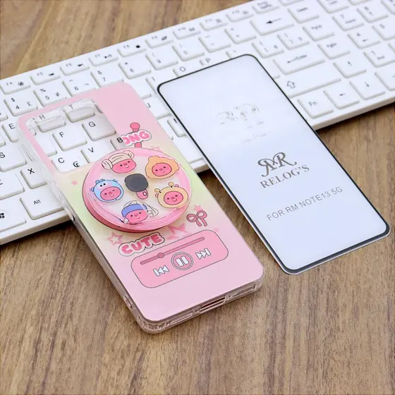 Capa Estampada Suporte Para RM NOTE 13 PRO 5G com Película Vidro 3D