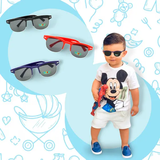 Óculos de Sol Infantil Masculino e Feminino Estiloso
