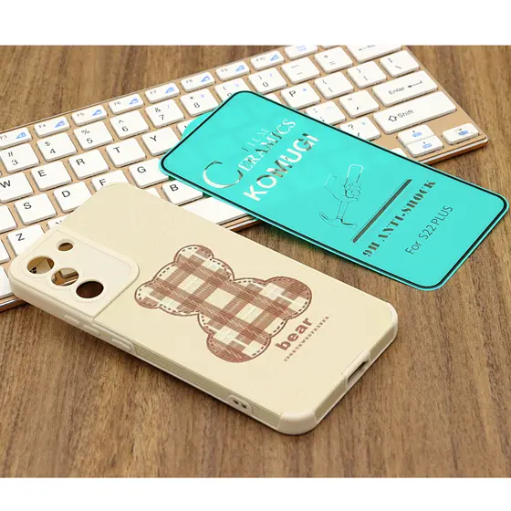 Capa Estampada kwaii Galaxy S22 Plus Com Película De Cerâmica