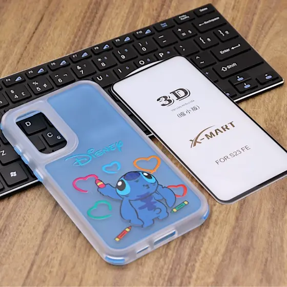 Capa Estampada Personagens Para Galaxy S23 FE com Película Vidro 3D c/ digital