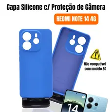 Capa Silicone com Proteção de Câmera Para XM Redmi Note 14 4G