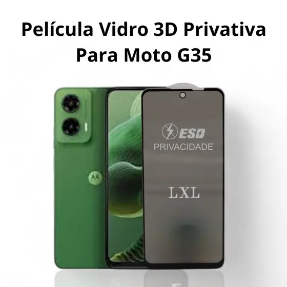 Película Vidro 3D Privativa Para Moto G35