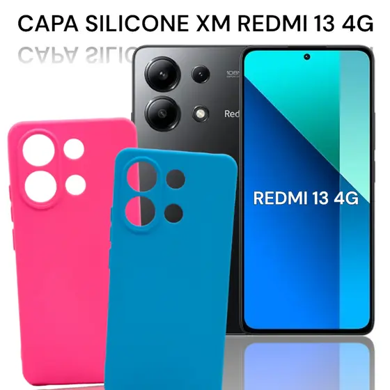 Capa Capinha Silicone Aveludada Para XM Redmi Note 13 4G