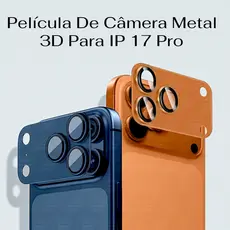 Protetora De Lente De Metal 3D Para Ip 17 Pro