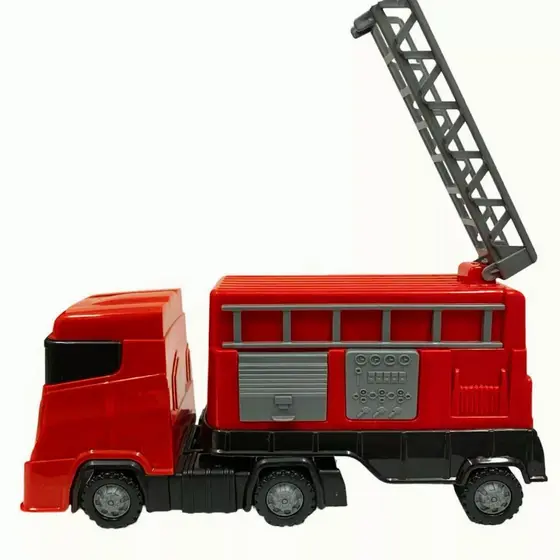 Caminhão de Bombeiro com Escada Carrinho Mini Trucks Carro Bombeiros Brinquedo Menino Carros