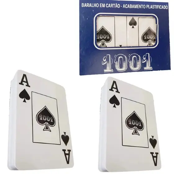 Baralho Copag 1001 Duplo com 2 jogos 54 Cartas de Plástico Baralhos Carta Truco Poker Profissional