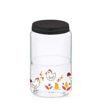 Potes Herméticos 1.6 ml com Tampa Pote de Plástico Para Mantimentos Porta Biscoito Galinha Cozinha