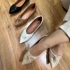 Sapatilha Feminina Bico Fino Varias Cores Mega Confortável