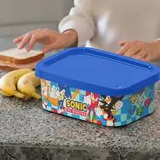 Pote Retangular 500ml Lancheira Infantil Hermético Mantimentos Plástico