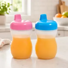 Kit Copo Transição Treinamento Infantil Bebê Suco Água 350ml Plástico Livre De BPA Bico Rigido
