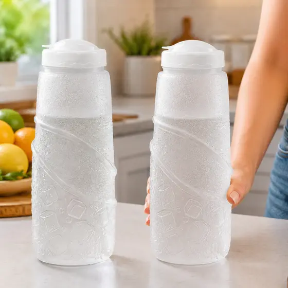 Kit 2 Garrafa De Água Jarra Suco Geladeira Tampa Higiênica Bpa Free 1 Litro