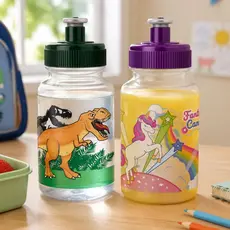 Garrafinha Infantil Kids 300ml Unicórnio Dinossauro Princesas Menino Menina Volta as Aulas