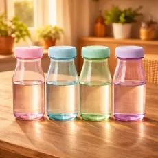 Garrafinha De Agua Milk Infantil Mini Garrafa Squeeze 390ml Lancheira Volta às Aulas Viagem Cores