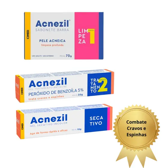 Kit Acnezil Combate Cravos e Espinhas - selecione a variação desejada