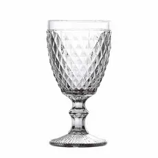 Conjunto 06 Taças de Vidro Bico de Abacaxi Jogo de Taça Transparente 325ml Copo Suco Restaurante