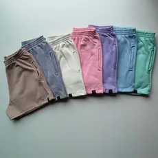 Kit 5 Shorts feminino de Bolso bermuda no moletom short academia feminino com cintura alta