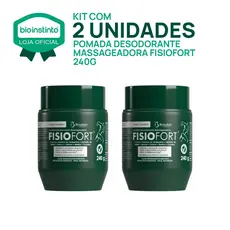 02 UN POMADA FISIOFORT 240g massageadora desodorante Bio instinto academia dores musculares treino