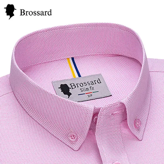Camisa Social Masculina Manga Longa BROSSARD | Slim Fit Premium para o Dia a Dia | Casual e Elegante