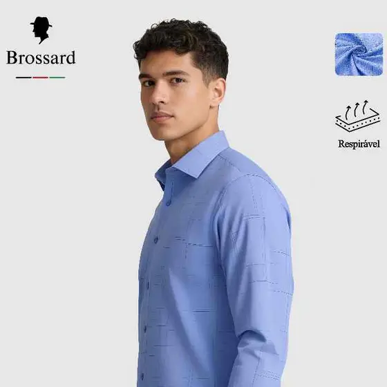 Camisa Social Masculina Elegante,Importada,Tecido fibra de bambu,Alta Qualidade,Respirável e Macia