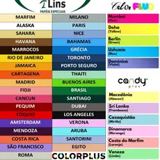 Papel Color Plus Cores Variadas 120g / 66x96 / 10 Unid ESCOLHA A COR