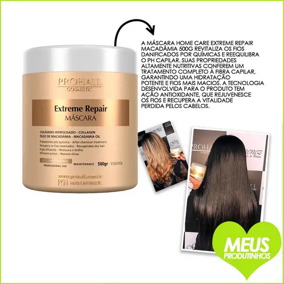 Máscara Prohall 500g Extreme Repair Ultra Nutritiva Original