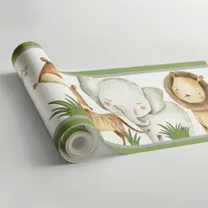 Papel de Parede Border Faixa Infantil Menino e Menina Animais Lavavél 1,00m x 15cm