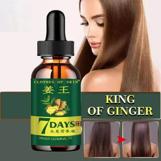 Óleo De Essência De Cabelo 5 Gengibre Natural Anti Perda Prevenção Tratamento De Calvície Nutrição Rápida Cuidados Com O