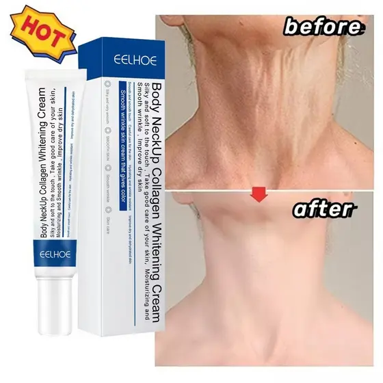 EELHOE Pescoço Anti-Rugas Creme Colágeno Remoção De Envelhecimento F irm Clareamento Iluminar Hidratante Cuidados Com A