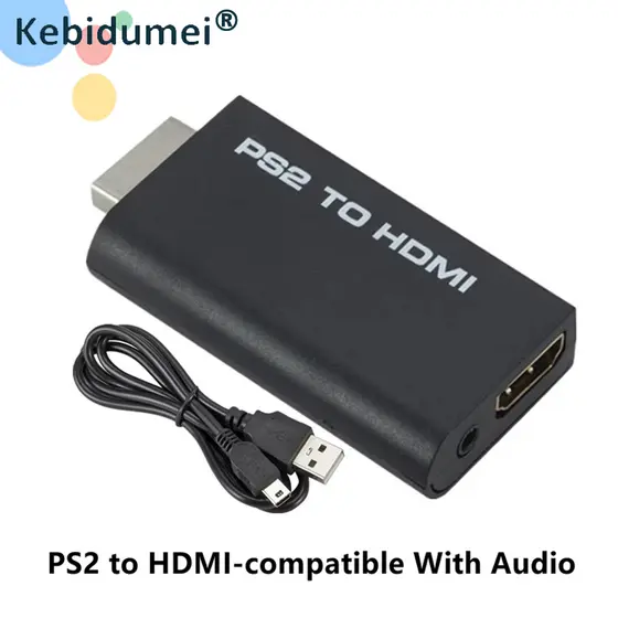 [Shopee Choice] Conversor De Vídeo Compatível Com PS2 Para HDMI 1080P Compatibilidade De Saída De Áudio De 3.5 Mm 480i/4