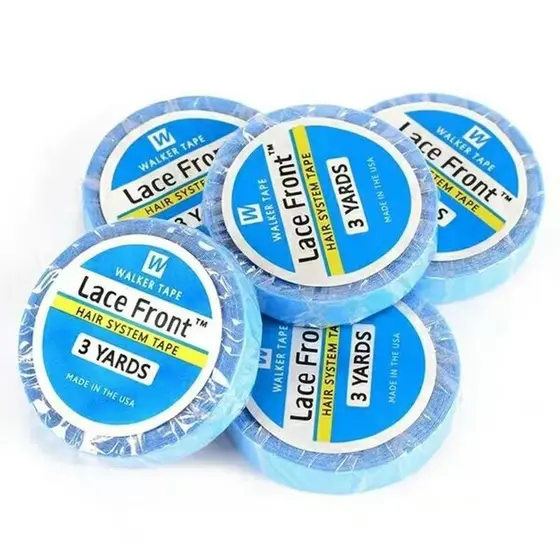 Fita Dupla Face Para Peruca De Renda Azul De 0.8 Cm x 3 Jardas-Adesiva Andador Perucas E Postiços