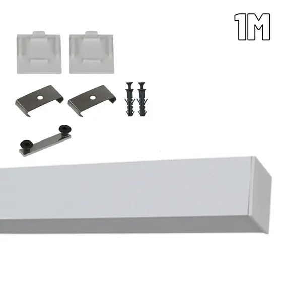 Perfil de Led 36mm Sobepor Branco 1m sem led
