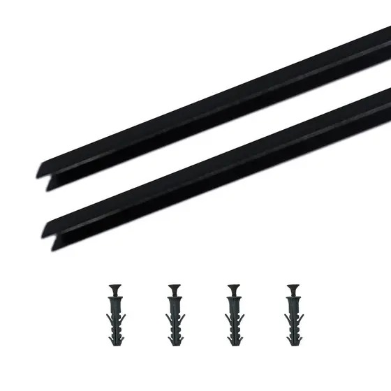 Perfil U Para Neon de Led 8X12mm Preto 2X1m Rischio ilunato