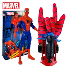 Homem Aranha Brinquedo Infantil Luva Lançador de Teia Dardos + Boneco Articulado Presente Dia das Crianças kit