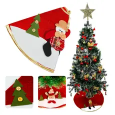 Saia Tapete Árvore De Natal Boneco De Neve 60 Cm Luxo Decoração Base