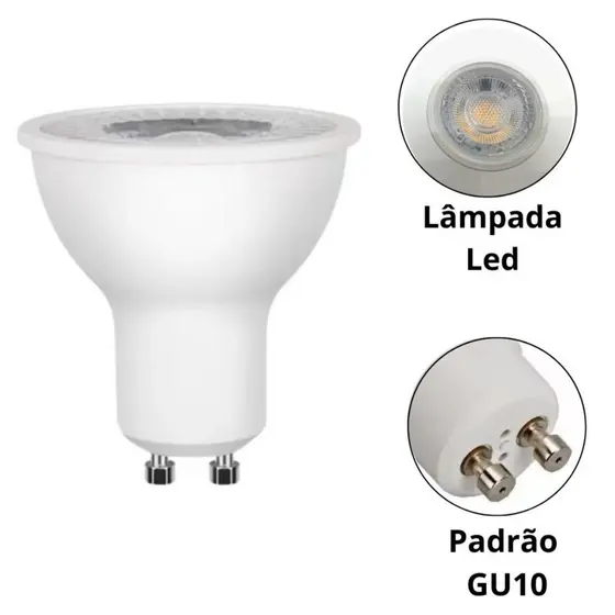 Lâmpada Led Dicroica Mr16 Gu10 4,8w Bivolt Lâmpada Branco Frio Branco Quente Branco Neutro
