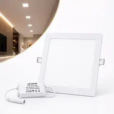 Painel Plafon Luminária 18w Led Quadrado Embutir 22x22cm Luz Fria Quente Neutro