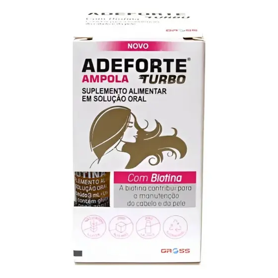 Adeforte Turbo Biotina Liquida Para Cabelos Fortes