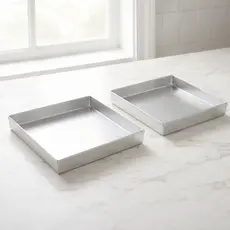 Kit 2 Formas De Brownie 25x25x3 Altura Assadeira Aluminio